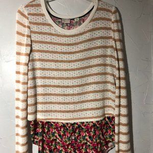 9-HI5 Size M Layered Sweater/Button Up Shirt